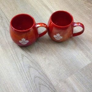 Brand New set of 2 Canada Maple Leaf Mug